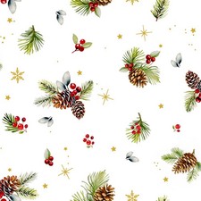 PVC Tischdecke „KIEFER“ Wachstuch Weihnachten Eckig Länge & Breite wählbar 