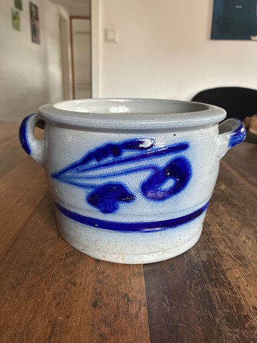 Alter steingut schmalztopf - alter,