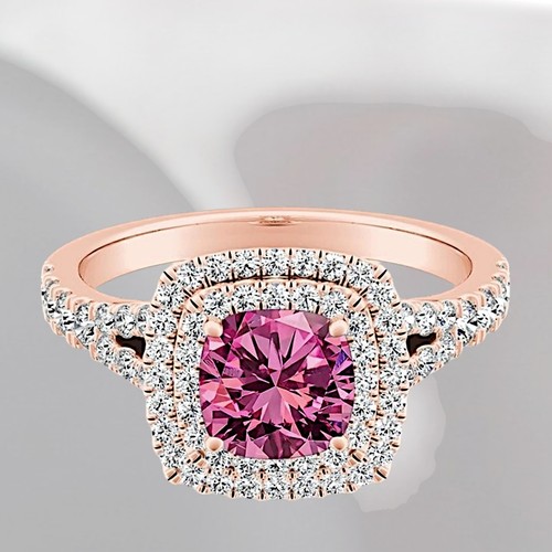 Cushion pink sapphire - 2,50, ct
