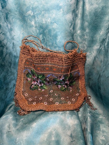Handtasche bestickt mit - , perlen