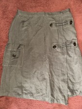 BREAL ausgefallener Leinenrock