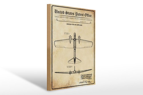 Holzschild patent 30x40 - holzschild, cm
