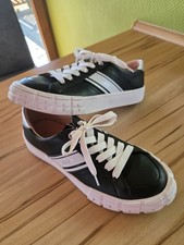 Joop ! Damen Herren Unisex Sneaker Schuhe Gr. 42 Leder schwarz weiß 