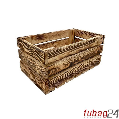 Holzkiste obstkiste geflammt - holzkiste,
