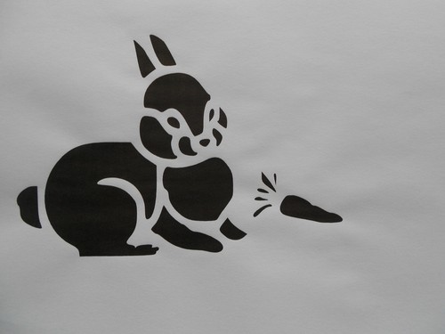 Schablone hase auf - auf, a4