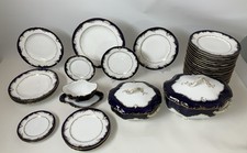 Sehr edles Porzellanservice – Kobalt Blau & Gold – Handbemalt - Festtagsgeschirr