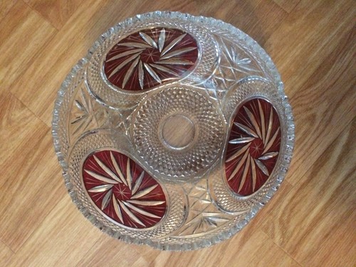 Vintage bleikristall schale - vintage,