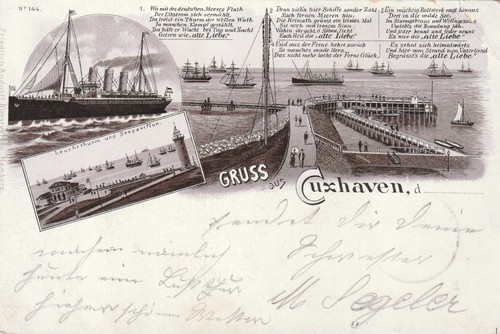 Litho gruss aus cuxhaven - litho,