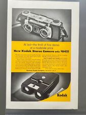 New Kodak Stereo Camera Eastman Original 1954 Vintage Advert Werbung Reklame