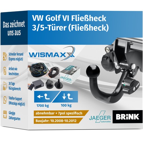 Anhängerkupplung für golf - anhÄngerkupplung, vw