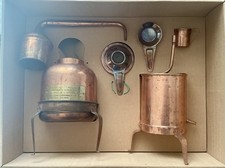 Destillator Kupfer 1,5 Liter mit Brennspiritus