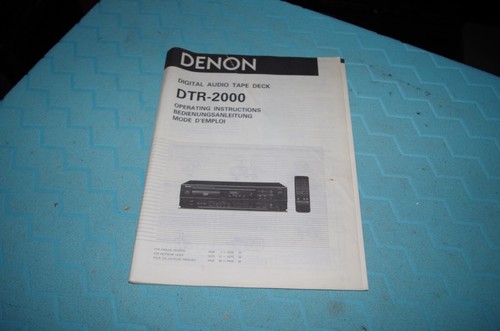 Denon dtr 2000 manual - dtr,