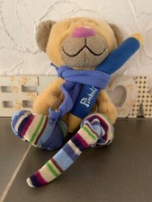 Pimboli Plüschbär Schal Strümpfe Buntstift Schulanfang ca 23cm Depeche Stofftier