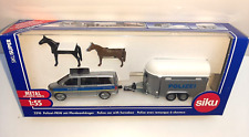 Neu + OVP: 2310 Siku Super 1:55 Polizei-PKW mit Pferdeanhänger + 2 Pferde TOP