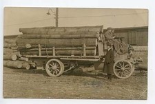 Townsend Ma Lokomobil Tree Brennholz Lumber Lkw 1913 RPPC Echt Foto Postkarte
