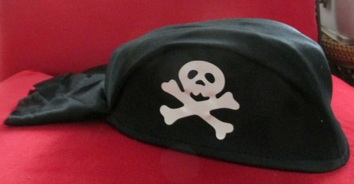 Piratenkappe schwarz mit