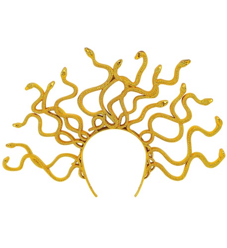 Goldener medusa haarreif - goldener,