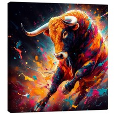 Leinwandbild spanischer stier - spanischer,