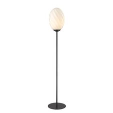 Stehleuchte Twist Oval Schwarz/Beige Metall und Glas Lampe