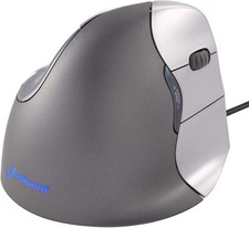 Evoluent VM4R Vertical Mouse 4 ergonomische Rechtshänder-Maus Schwarz Grau