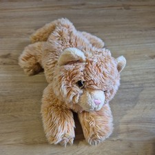 Teddy Hermann Liegende Katze orange Kuscheltier 35cm Gebraucht Plüschtier