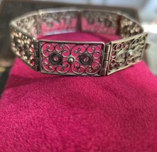 Antiker Art Deco Schmuck 835 Silber Armband Filigran Tracht Friesenschmuck