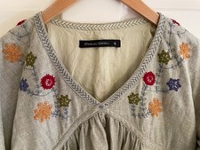 Gudrun Sjöden Kleid Gr. S, XS, Viskose und Wolle, Stickereien 