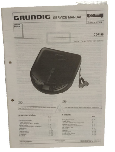 Grundig service manual - service,