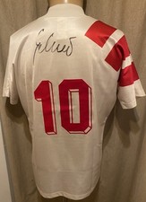 FC Bayern München  Adidas Auswärts Trikot 1991/92 + Nr.10 + Signiert Gr.S- M Neu