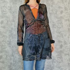 Transparente Tunika Bluse 38 M