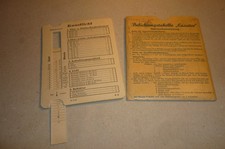 Alte Belichtungstabelle