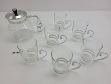 Tee-Kanne 6x Tee- Gläser Glas