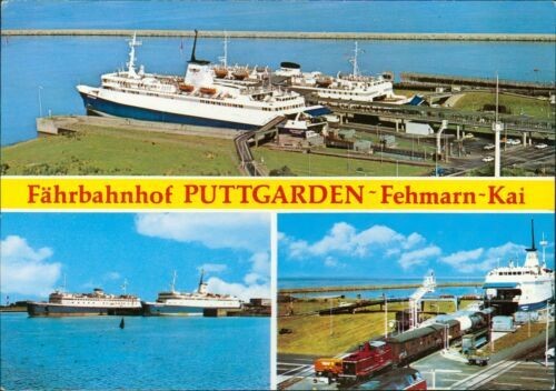 Ansichtskarte fährbahnhof - ansichtskarte,