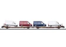 Märklin 47430, Flachwagen-Paar mit 4 VW Crafter, Transwaggon, Neu & OVP, H0 AC