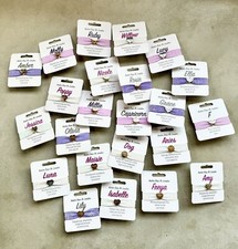 Personalisiertes Armband Glitzer Charm & Haarband - passt jeder Größe - 84 Namen