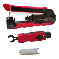 Kompressionszange Set Crimpzange Abisolierer Aufdrehhilfe für F-Stecker RG59/6