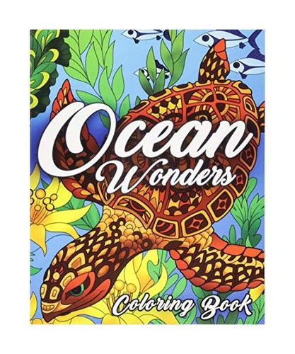 Ocean coloring book adult - book:,