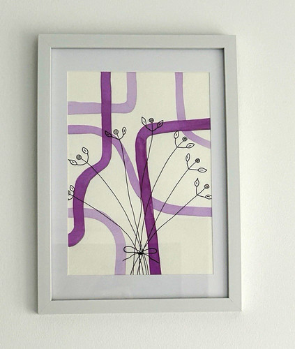Gerahmtes aquarell bild - gerahmtes,