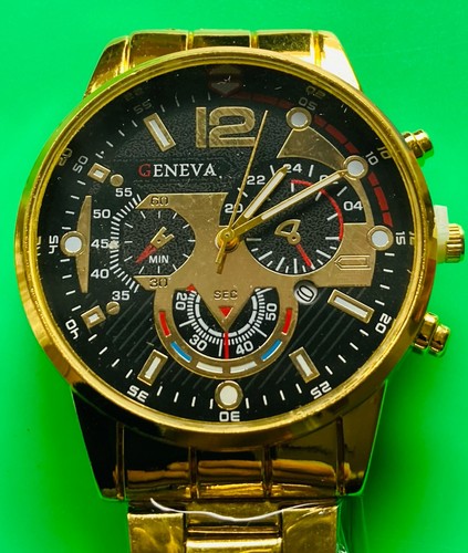 Geneva luxus herren uhr gold - luxus,