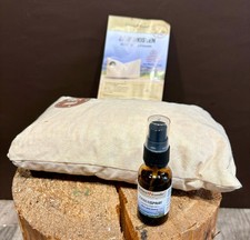 Zirbenkissen mit Öl als Set