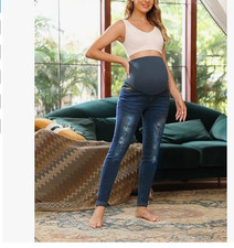 Umstandmode Jeans für Schwangere dehnbar mit weichem Bund Gr. XXL NEU 