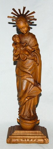 Holzfigur madonna mit - madonna,