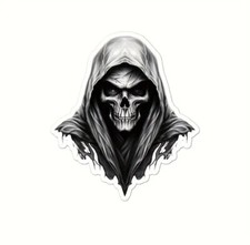 Skelett Aufkleber Totenkopf