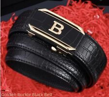 BUSINESS GÜRTEL KROKO B VEGANER GENARBTER LEDERGÜRTEL GÜRTEL 120cm ANZUGGÜRTEL