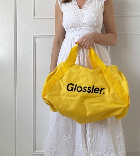 Reisetasche glänzend gelb mit
