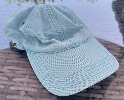 Lacoste cotton pique cap - cotton, aqua