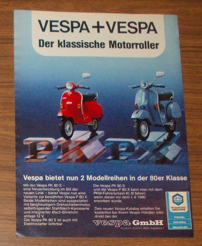 Seltene werbung piaggio vespa - werbung,
