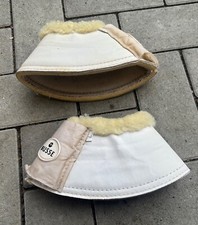 Busse Hufglocken mit echtem Lammfell Gr. L weiß Turnier