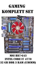MSI H87-G43 Gaming Mainboard Intel Core i7 4770 32 GB DDR 3 RAM Komplett Set Top