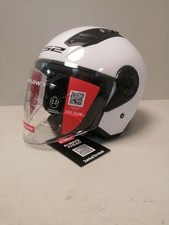 Motorradhelm LS2 Jethelm Airflow II Gloss Weiß Größe M